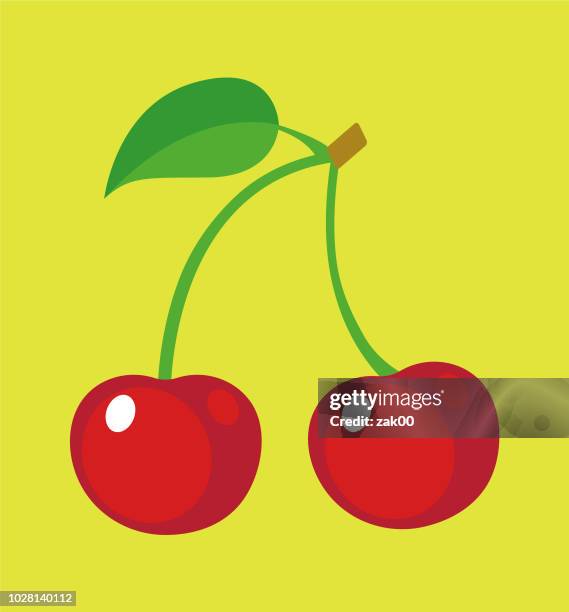 ilustraciones, imágenes clip art, dibujos animados e iconos de stock de de cherry - cereza