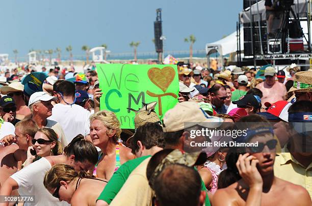 General view atmosphere at Jimmy Buffett & Friends: Live from the Gulf Coast, a concert presented by CMT at on the beach on July 11, 2010 in Gulf...