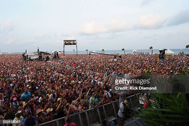 General view atmosphere at Jimmy Buffett & Friends: Live from the Gulf Coast, a concert presented by CMT at on the beach on July 11, 2010 in Gulf...