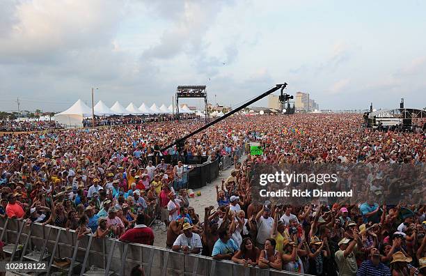 General view atmosphere at Jimmy Buffett & Friends: Live from the Gulf Coast, a concert presented by CMT at on the beach on July 11, 2010 in Gulf...