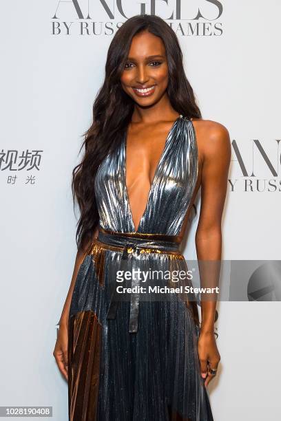 Jasmine Tookes attends the Russell James 'Angels' book launch & exhibit at Stephan Weiss Studio on September 6, 2018 in New York City.