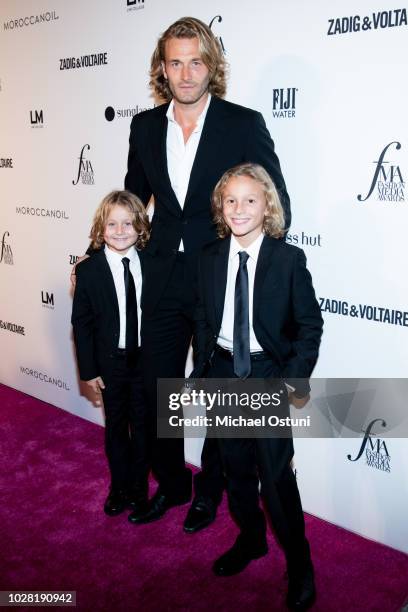 Brad Kroenig, Hudson Kroenig, and Jameson Kroenig attend The Daily Front Row 6th Annual Fashion Media Awards at Park Hyatt New York on September 6,...