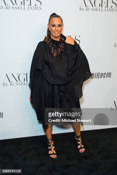 Donna Karan attends the Russell James 'Angels' book launch & exhibit at Stephan Weiss Studio on September 6, 2018 in New York City.