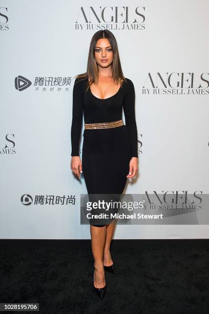 Miss Universe 2018 Demi-Leigh Nel-Peters attends the Russell James 'Angels' book launch & exhibit at Stephan Weiss Studio on September 6, 2018 in New...