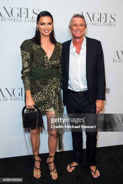 Adriana Lima and Russell James attend the Russell James 'Angels' book launch & exhibit at Stephan Weiss Studio on September 6, 2018 in New York City.