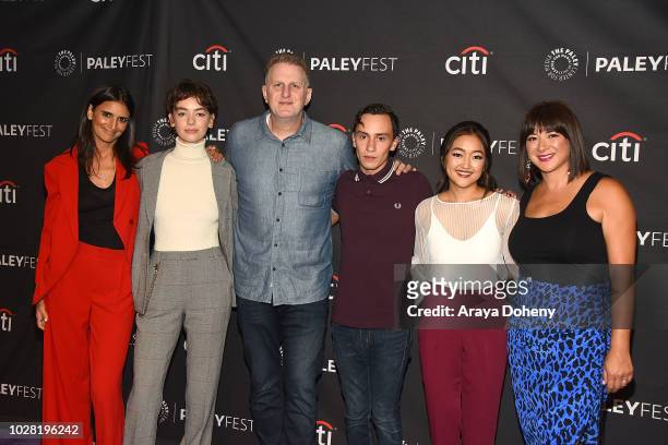 Robia Rashid, Brigette Lundy-Paine, Michael Rapaport, Keir Gilchrist, Amy Okuda and Mary Rohlich from Netflix's 'Atypical' attend The Paley Center...