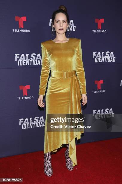 Camila Sodi attends "Falsa Identidad" Telemundo series premiere at Argos Comunicacion on September 6, 2018 in Mexico City, Mexico.