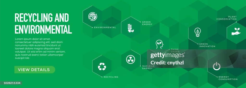 Aventurarse cuscús agenda Diseño De Banner De Reciclaje Y Medio Ambiente Ilustración de stock - Getty  Images