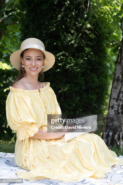 Princess Alina Of Romania poses during a summer photo session in a public park on August 04, 2018 in Bucharest, Romania.