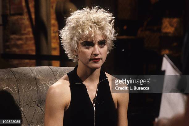 American musician Madonna poses for photographs, New York, New York, circa 1989.