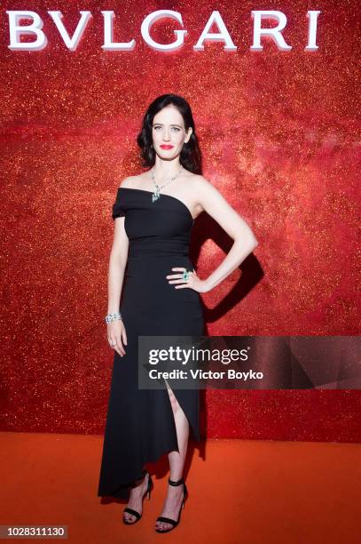 Eva Green attend the party in Pashkov House as part of the opening of the Bulgari exhibition at Kremlin Museum on September 6, 2018 in Moscow, Russia.