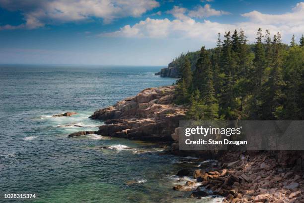 explore acadia national park - insel mount desert island stock-fotos und bilder