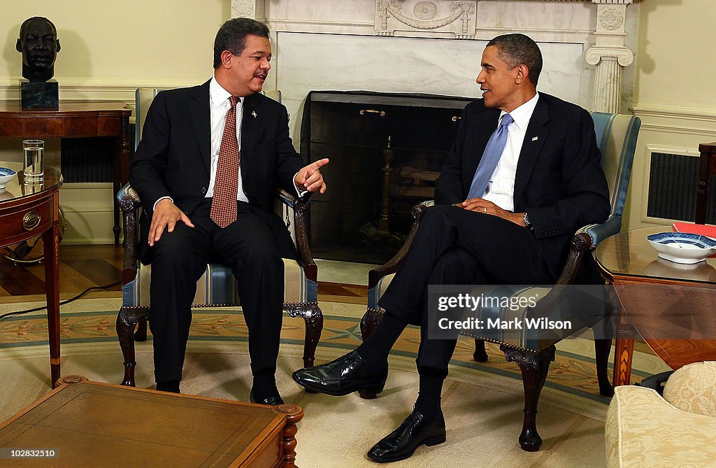Obama Meets With President Fernandez Of The Dominican Republic
