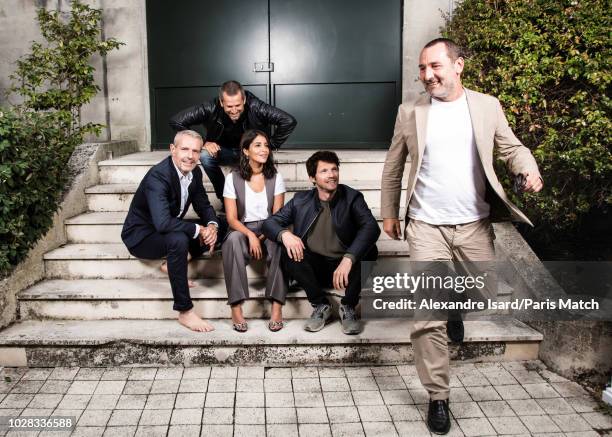 Actors Lambert Wilson, Guillaume Canet, Leila Bekhti, Gilles Lellouche and Pierre Deladonchamps are photographed at the 11th Francophone Film...