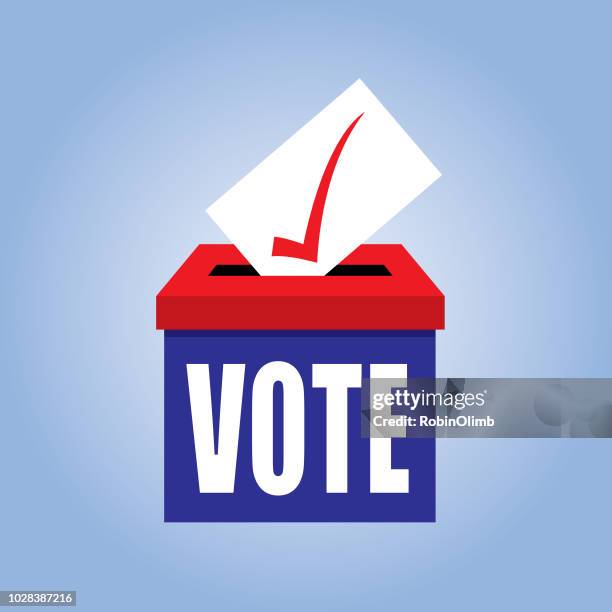 ilustraciones, imágenes clip art, dibujos animados e iconos de stock de urna icono - votar