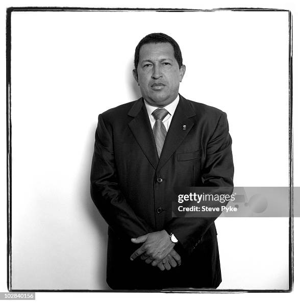 Hugo Ch Venezuelan President Hugo Chavez poses for a portrait session in New ...