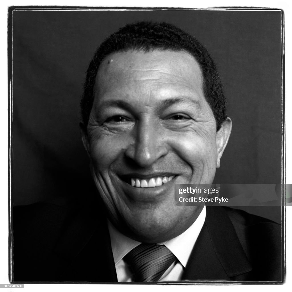 Hugo Ch Venezuelan President Hugo Chavez poses for a portrait session in New ...