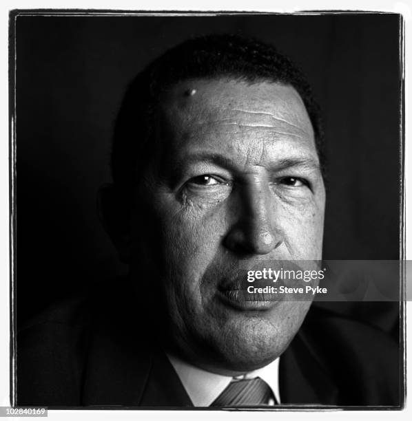 Venezuelan President Hugo Chavez poses for a portrait session in New York on September 21, 2006.