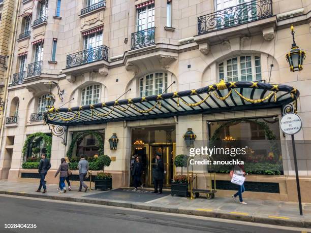 le bristol hotel in paris, france - paris france hotel stock pictures, royalty-free photos & images