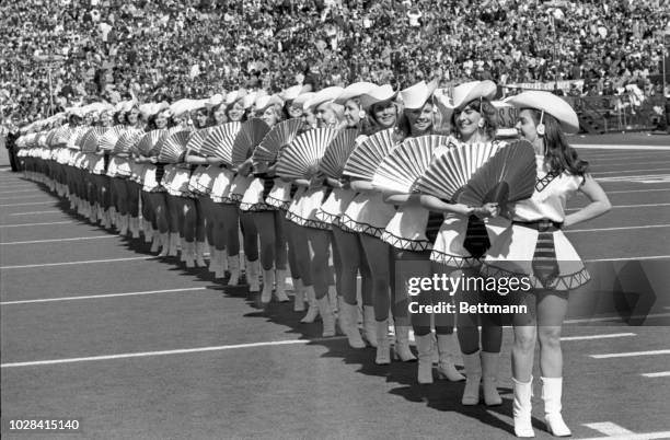 The Dallas Rangerettes entertaining at the Superbowl.