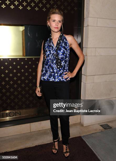 Maggie Grace arrives at a cocktail party at the Louis Vuitton store on Rodeo Drive on July 13, 2010 in Beverly Hills, California.