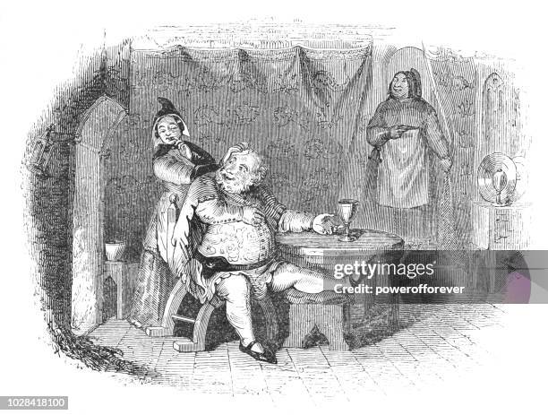 john flagstaff proposing to eleanor quickly - works of william shakespeare - eleanor stock illustrations