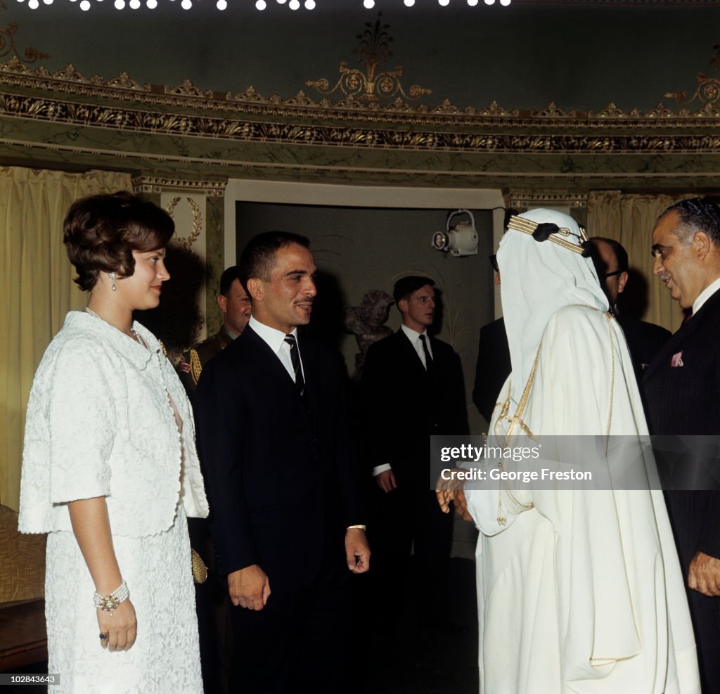 King Hussein of Jordan and his wife Princess Muna alHussein... News