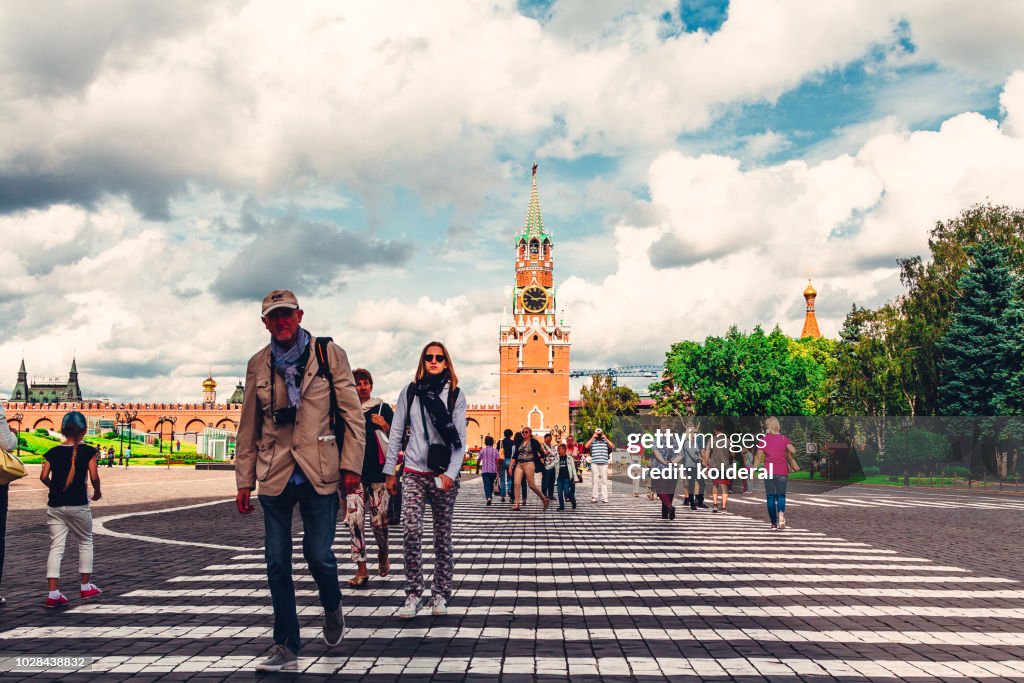 Tourists in Moscow Kremlin