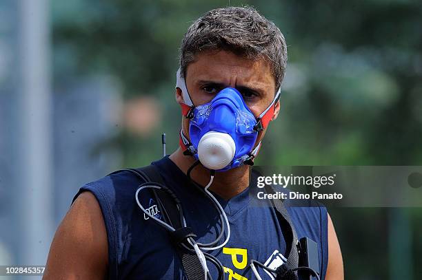Hernan Crespo of Parma during medical tests at a pre-season training session on July 13, 2010 in Levico Terme near Trento, Italy.