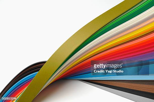 the pile of the paper - colour selection stock pictures, royalty-free photos & images