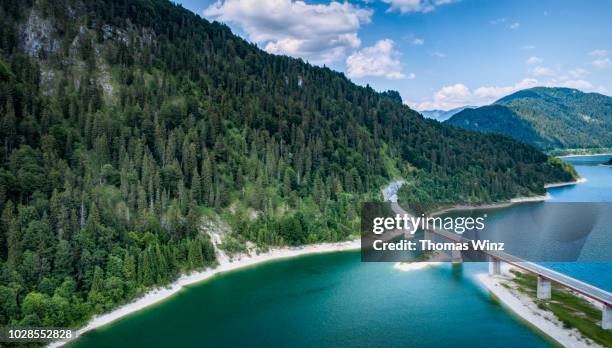 sylvenstein lake - sylvenstein lake bildbanksfoton och bilder