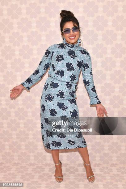 Actress Priyanka Chopra attends the Kate Spade New York Fashion Show during New York Fashion Week at New York Public Library on September 7, 2018 in...