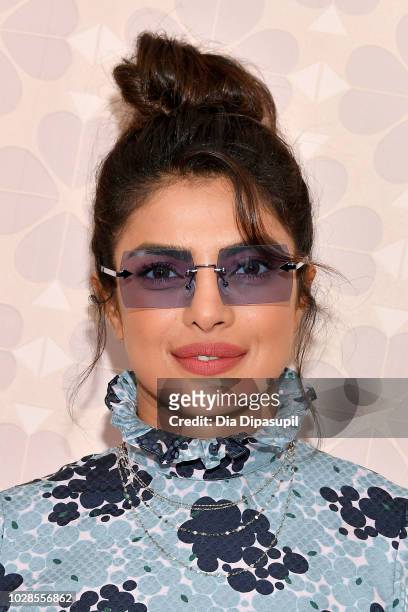 Actress Priyanka Chopra attends the Kate Spade New York Fashion Show during New York Fashion Week at New York Public Library on September 7, 2018 in...