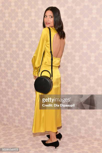 Actress Julia Jones attends the Kate Spade New York Fashion Show during New York Fashion Week at New York Public Library on September 7, 2018 in New...