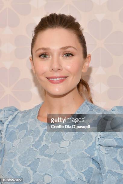 Actress Elizabeth Olsen attends the Kate Spade New York Fashion Show during New York Fashion Week at New York Public Library on September 7, 2018 in...