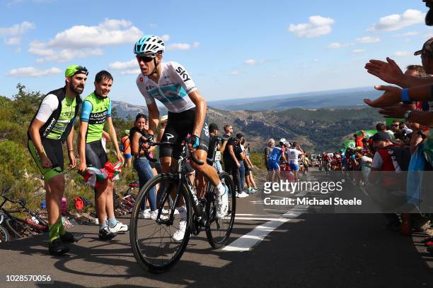 David De La Cruz of Spain and Team Sky / Alto de la Camperona / Fans / Public / during the 73rd Tour of Spain 2018, Stage 13 a 174,8km stage from...