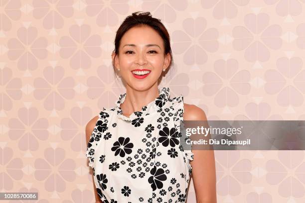 Model Shiho Yano attends the Kate Spade New York Fashion Show during New York Fashion Week at New York Public Library on September 7, 2018 in New...