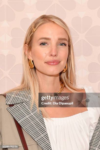 Leonie Hanne attends the Kate Spade New York Fashion Show during New York Fashion Week at New York Public Library on September 7, 2018 in New York...