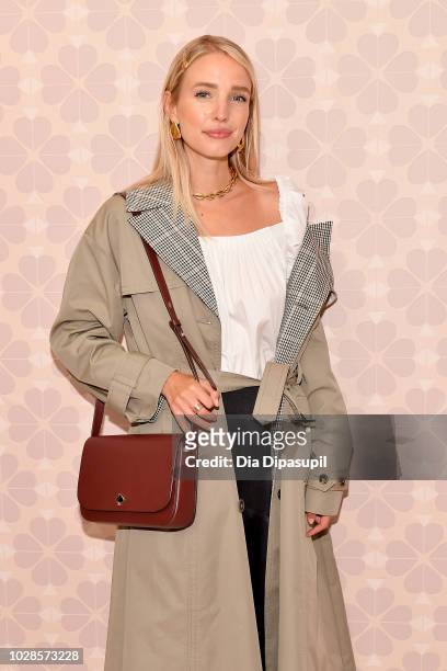 Leonie Hanne attends the Kate Spade New York Fashion Show during New York Fashion Week at New York Public Library on September 7, 2018 in New York...