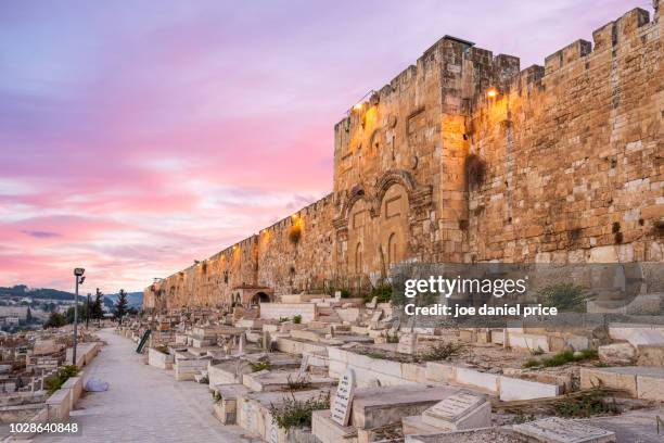 golden gate, jerusalem, israel - temple mount 個照片及圖片檔