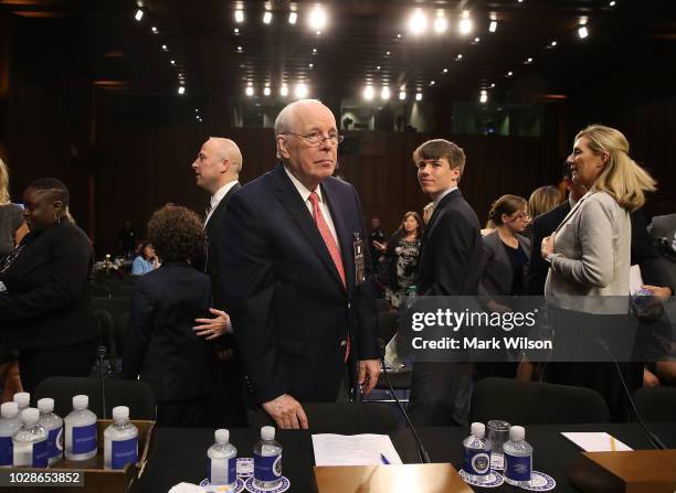 John Dean, former White House counsel to President Nixon, attends a hearing on the nomination of federal appeals court judge Brett Kavanaugh to be an...