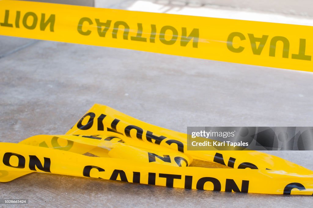 Yellow caution tape
