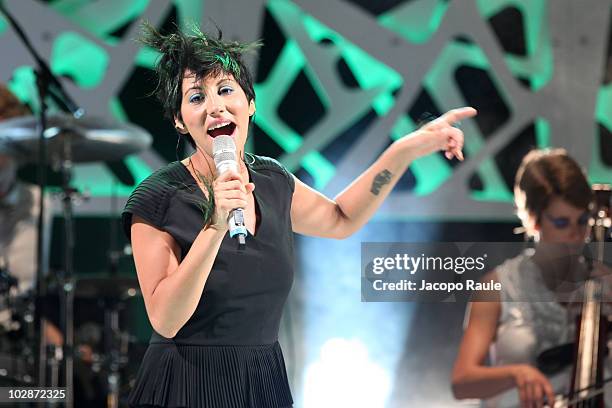 Malika Ayane performs on July 13, 2010 in Portofino, Italy.