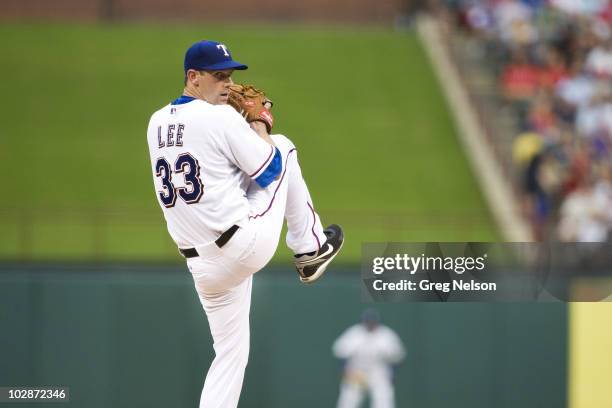 Texas Rangers Cliff Lee in action, pitching vs Baltimore Orioles. Arlington, TX 7/10/2010 CREDIT: Greg Nelson OPQI-66252