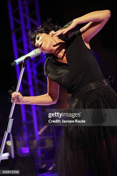 Malika Ayane performs on July 13, 2010 in Portofino, Italy.