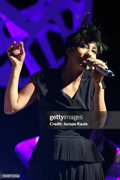 Malika Ayane performs on July 13, 2010 in Portofino, Italy.