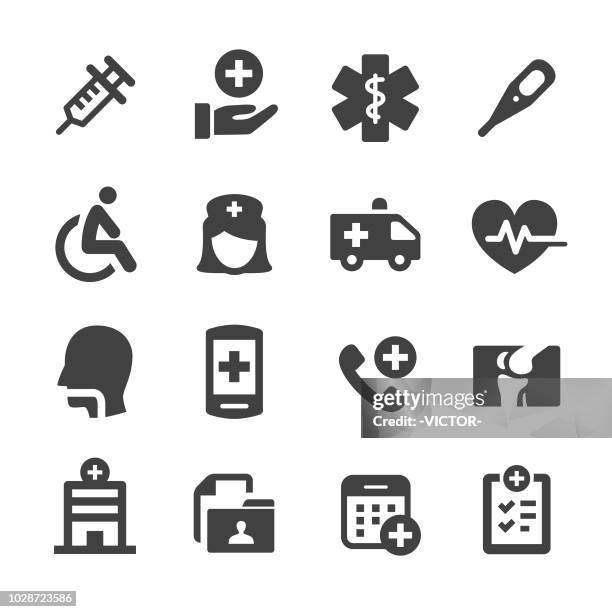 ilustrações, clipart, desenhos animados e ícones de cuidados de saúde e medicina conjunto de ícones - série acme - ambulance