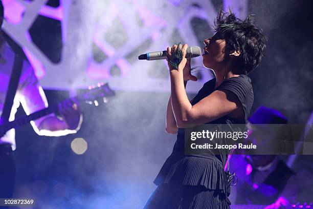 Malika Ayane performs on July 13, 2010 in Portofino, Italy.