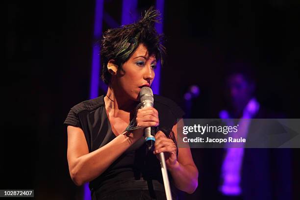 Malika Ayane performs on July 13, 2010 in Portofino, Italy.