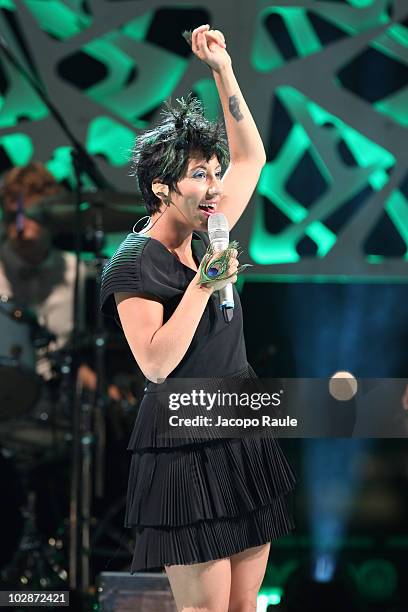 Malika Ayane performs on July 13, 2010 in Portofino, Italy.